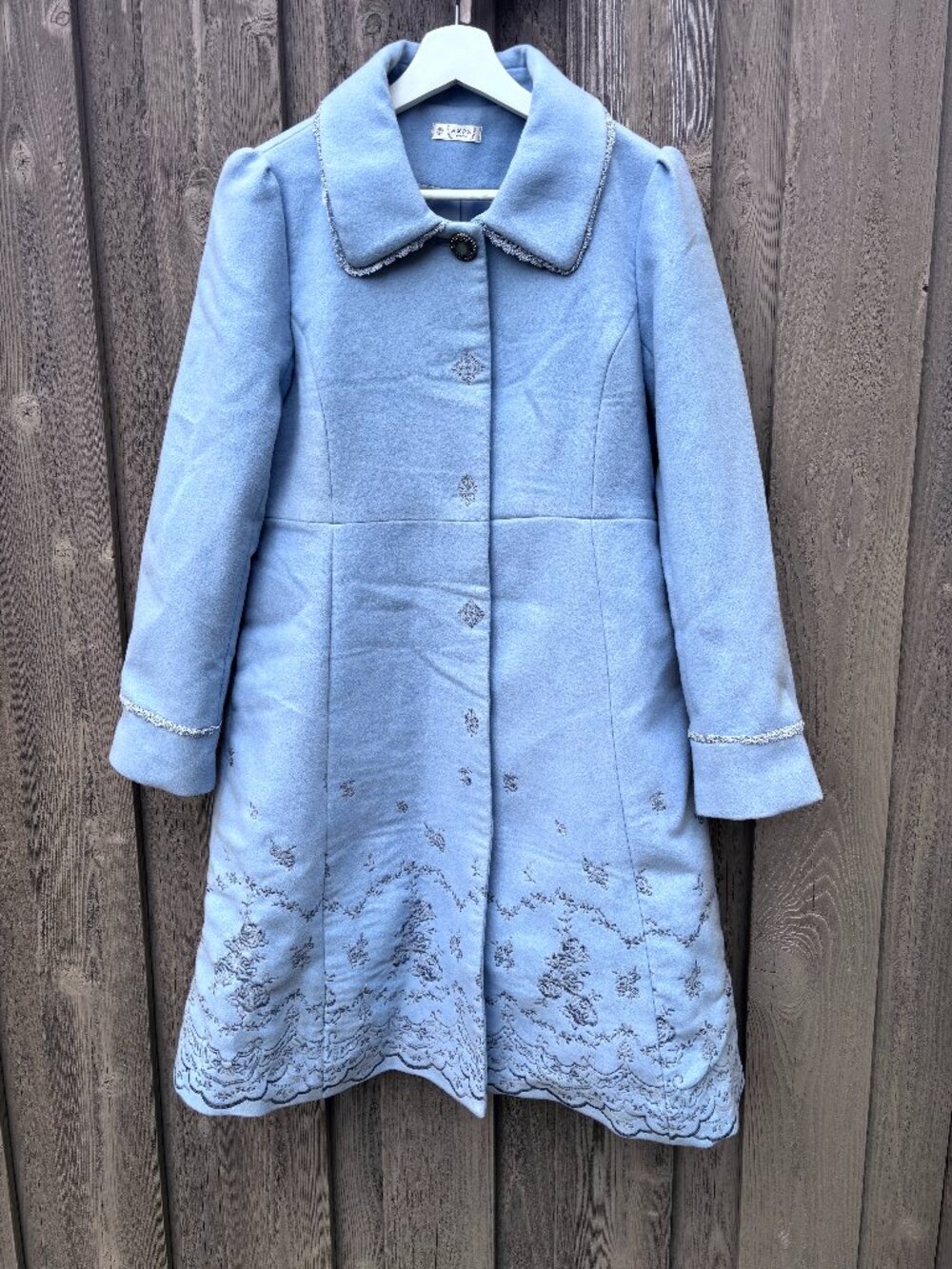 Beautiful Womens light blue Axes coat